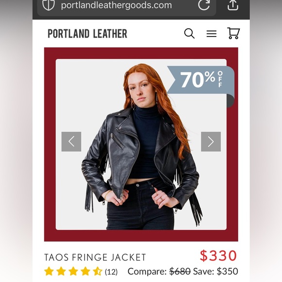 Portland leather fringe jacket brand new without tags - Picture 8 of 8